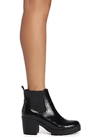 Shoe Shine Lug Sole Booties