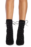 Walk Lace Wedge Booties
