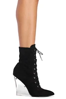 Walk Lace Wedge Booties