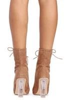 Walk Lace Wedge Booties