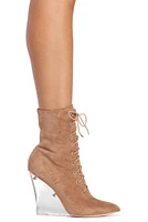 Walk Lace Wedge Booties