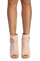 Scrunch Time Open Toe Bootie