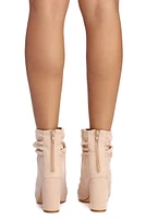 Scrunch Time Open Toe Bootie