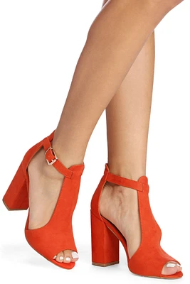Stepping Out Peep Toe Heels