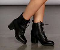 Bad Gal Lace Up Booties