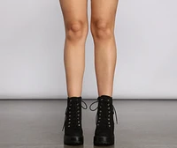 Stacked On Style Faux Suede Booties