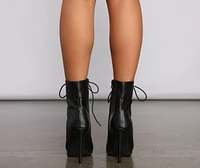 Edgy Girl Peep Toe Stiletto Booties