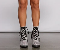 So Fab Plaid Lug Booties