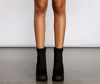Add Some Edge Lug Sole Booties