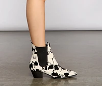 Wild Style Printed Ankle Booties