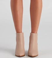 Basic Chic Faux Leather Booties