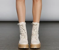 Stepping On The Edge Lug Booties