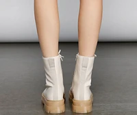 Stepping On The Edge Lug Booties