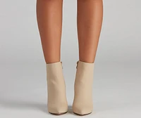 Go Getter Nubuck Block Heel Booties
