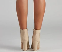 Go Getter Nubuck Block Heel Booties