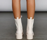 Trendy Moves Lace-Up Sock Booties