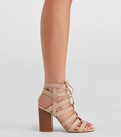 Chic Business Peep Toe Lattice Booties