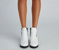 Strut It Out Lug Sole Combat Boots