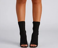 Peep Toe Stunner Stiletto Booties
