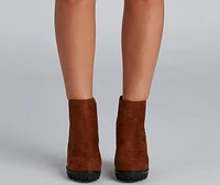 Elevated And Edgy Lug Sole Booties