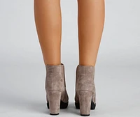 Elevated And Edgy Lug Sole Booties