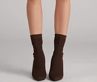 Major Strut Knit Stiletto Booties