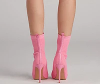 Major Strut Knit Stiletto Booties