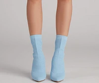 Major Strut Knit Stiletto Booties