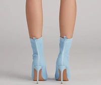 Major Strut Knit Stiletto Booties
