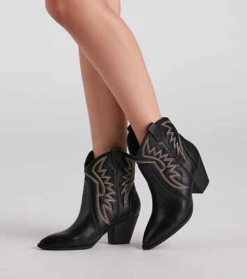 Country Style Cowboy Booties