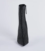 Party's Here Mesh Rhinestone Stiletto Booties