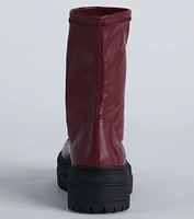 Get My Attention Fitted Ankle Combat Boots