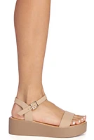 Single Strap Flat Platform Sandal