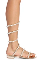 Luxe Pearl Chrome Sandals