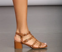 Studded Strap Heels