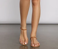 Essential Braided T-Strap Sandals
