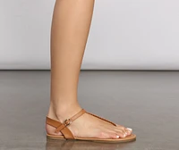 Essential Braided T-Strap Sandals