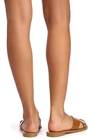 X Strap Slip On Sandals