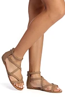Flat Sole Multi Strap Sandal