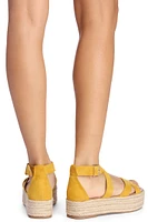 Cross Strap Espadrille Sandals
