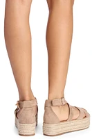 Cross Strap Espadrille Sandals