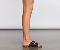 Stand The Sand Woven Double Buckle Sandals