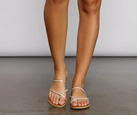 Walk My Way Rhinestone Strappy Sandals