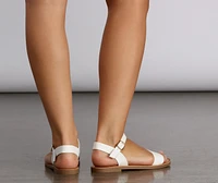 Perfectly Simple Faux Leather Sandals