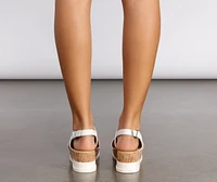 Just Time Faux Leather Platform Sandals