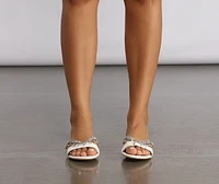 Rhinestone V Strap Slides