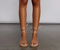Essential Lace Up PVC Sandals