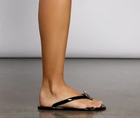 Trendy Butterfly Gemstone T-Strap Sandals