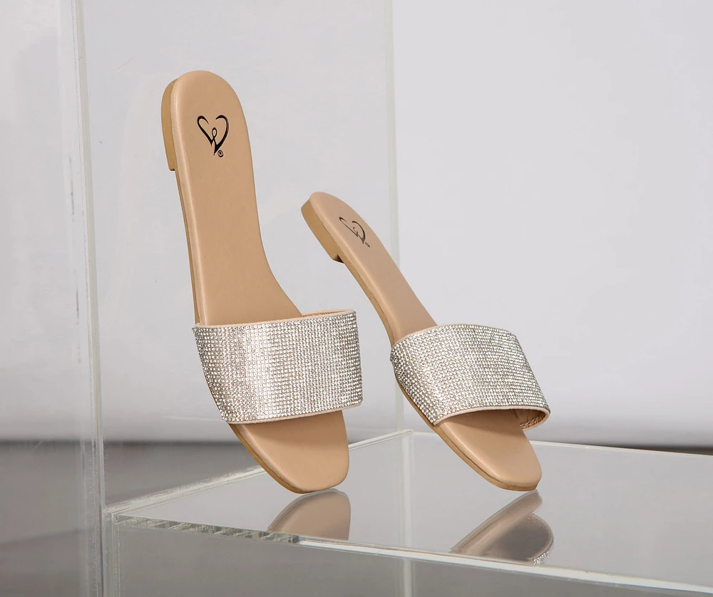 Reign Glam Rhinestone Slides