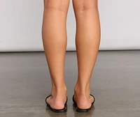 On Point Faux Leather Sandals